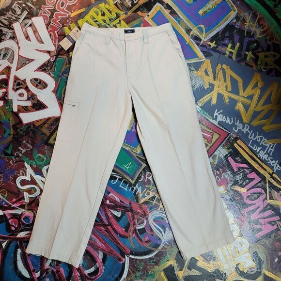 Dockers Khakie Flat Front Cargo Pants, men's 34x30, new with tags, 100% cotton - Picture 1 of 12